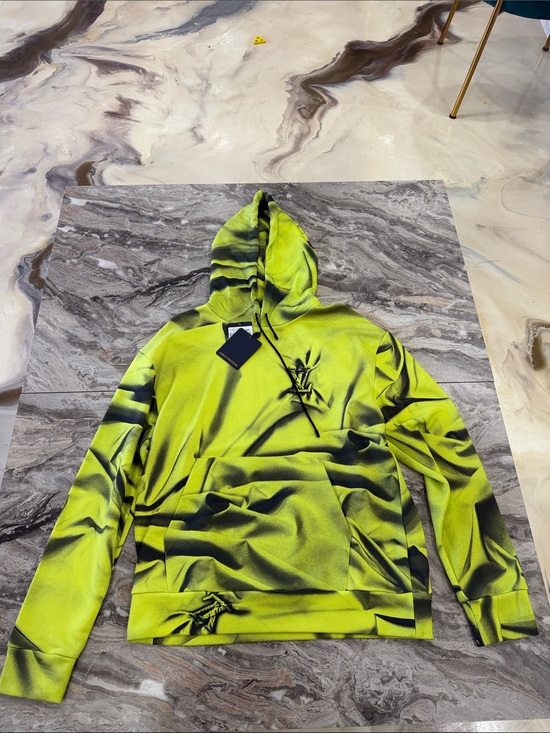 Louis Vuitton Other - AUTHENTIC Louis Vuitton Men Lime Green LV Dune Graphic Hooded Sweatshirt UNWORN